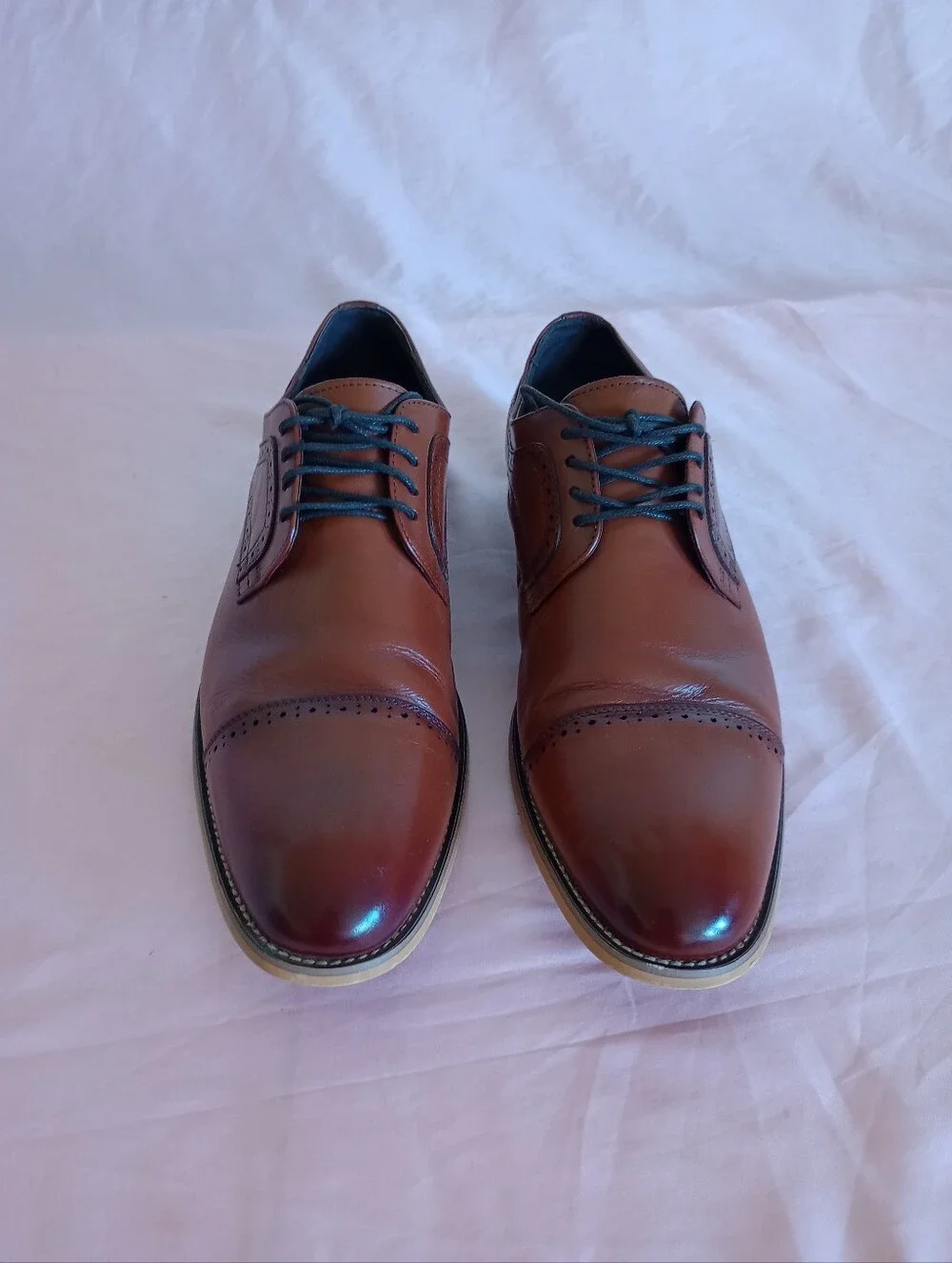 Stacy Adams Dickinson Cognac Cap Toe Oxford Dress Shoes Men’s Size 12